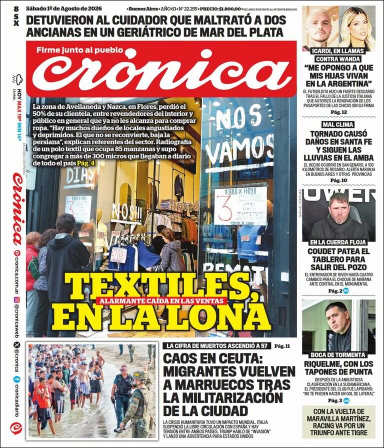 Media Panel - Developments and Systems | ME GUSTA RADIO - Tapa del diario Crónica